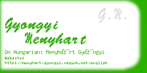 gyongyi menyhart business card